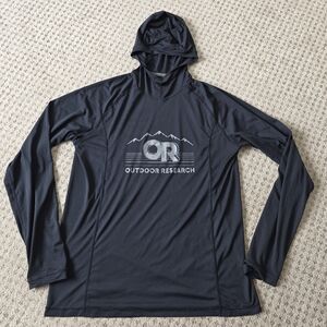 Outdoor Research Men's Black Hooded Shirt